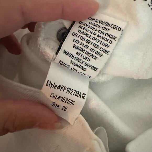 NEW Evereve White Ever Trouser Jeans Denim Size 28 Women's High Rise Straight - Picture 10 of 12